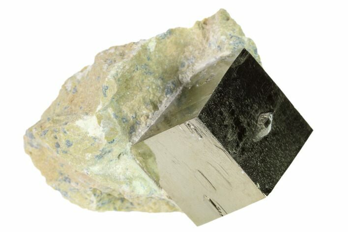 Natural Pyrite Cube In Rock - Navajun, Spain #168522
